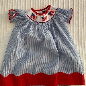 American Flag Seersucker Dress 2T